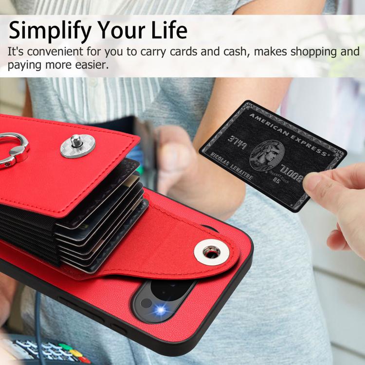 For Google Pixel 10 Pro XL Organ Card Bag Ring Holder Phone Case