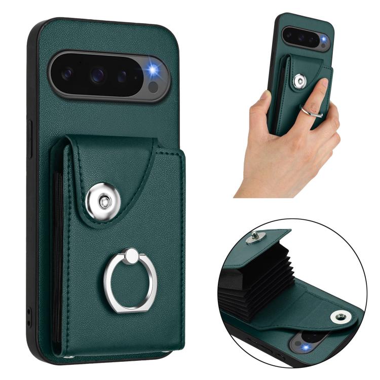 For Google Pixel 10 Pro XL Organ Card Bag Ring Holder Phone Case