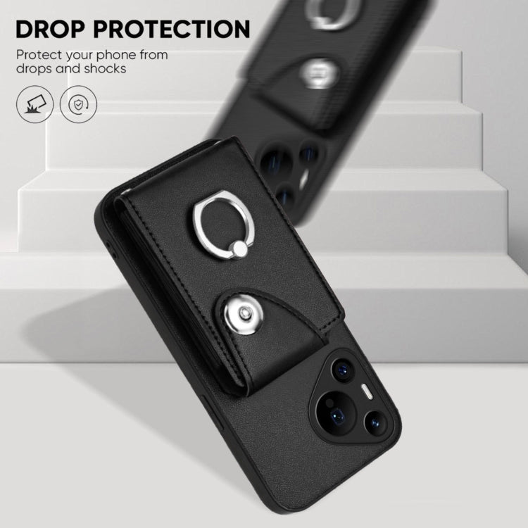 For Huawei Pura 70 Pro / 70 Pro+ Organ Card Bag Ring Holder Phone Case