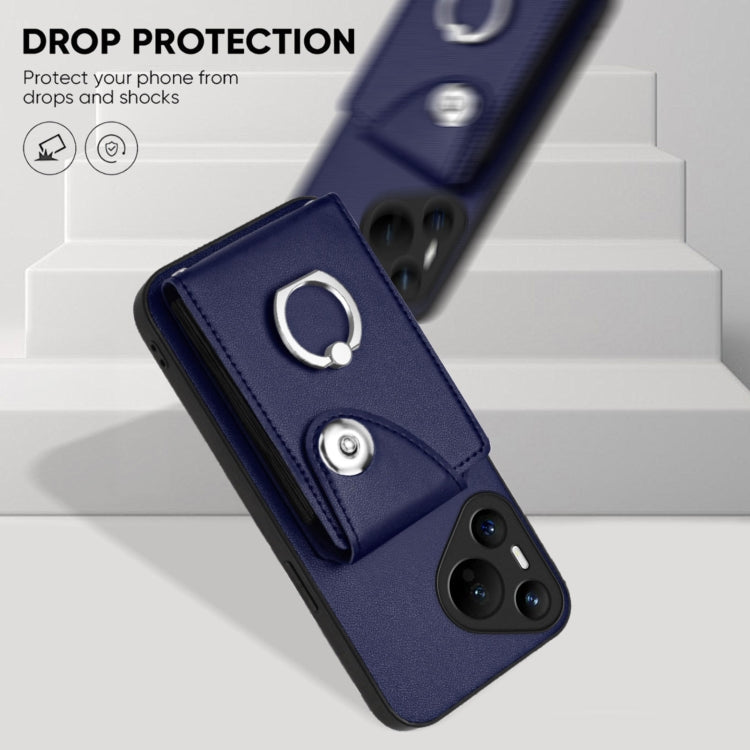 For Huawei Pura 70 Organ Card Bag Ring Holder Phone Case