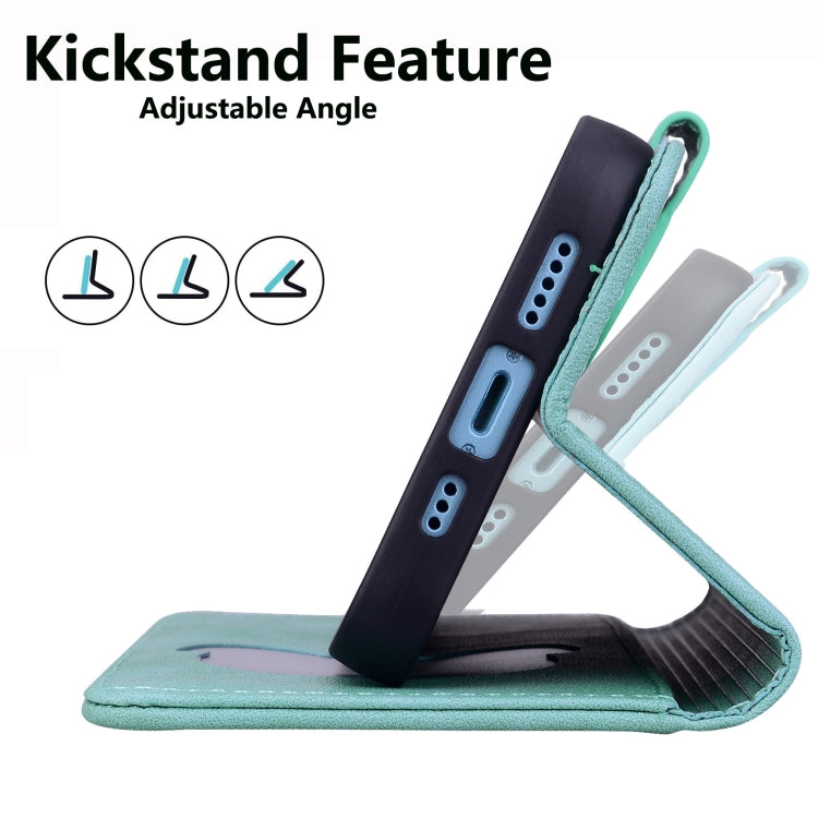 For iPhone 13 Cute Cat Embossed Leather Phone Case