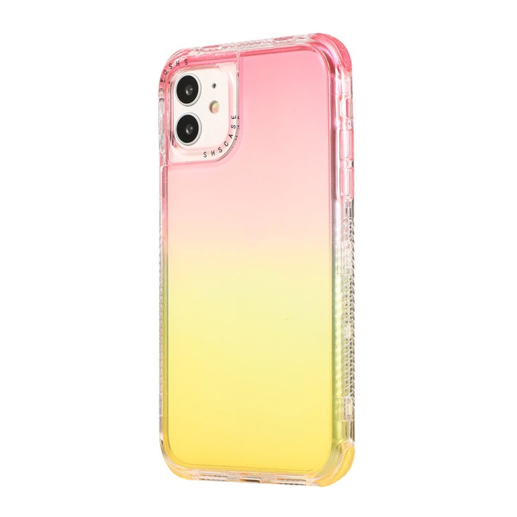 For iPhone 12 / 12 Pro 3 In 1 Dreamland PC + TPU Gradient Two-color Transparent Border Protective Case