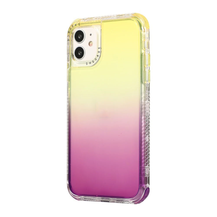 For iPhone 12 Pro Max 3 In 1 Dreamland PC + TPU Gradient Two-color Transparent Border Protective Case