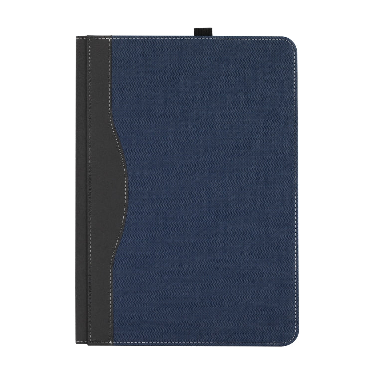 For Microsoft Surface Laptop Studio 2 Herringbone Texture Leather Laptop Protective Case - Dark Blue
