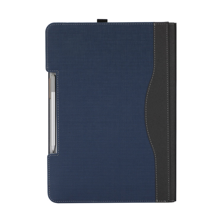 For Microsoft Surface Laptop Studio 2 Herringbone Texture Leather Laptop Protective Case - Dark Blue