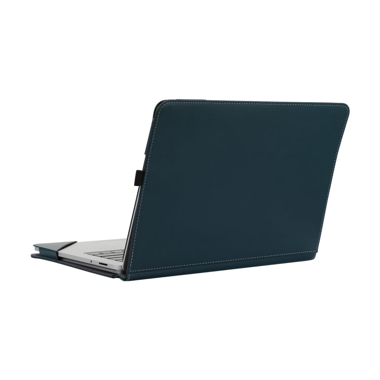 For Microsoft Surface Laptop Studio 2 Vegan Leather Laptop Protective Case - Dark Green