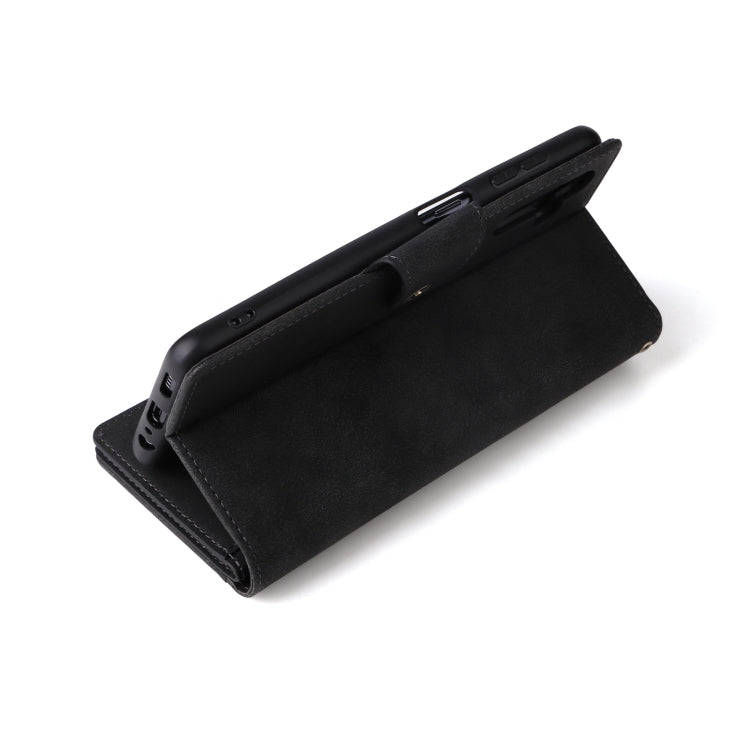 For Samsung Galaxy S24 FE 5G Rivet Buckle 9 Cards 3-Fold Wallet Leather Phone Case