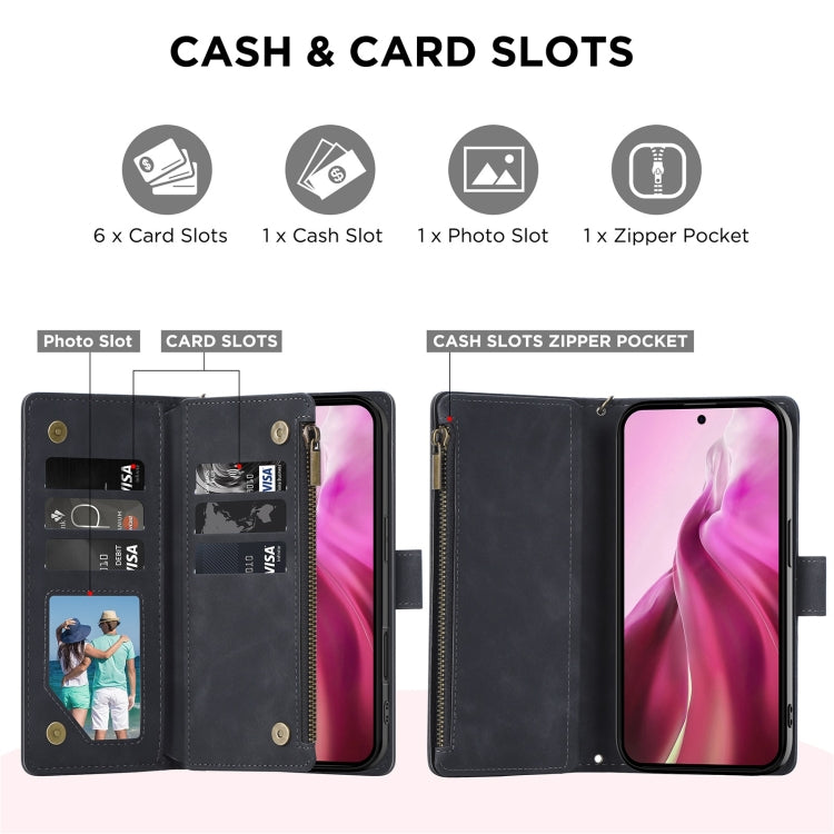 For Samsung Galaxy S24 FE 5G Multifunctional Crossbody Zipper Wallet Leather Phone Case