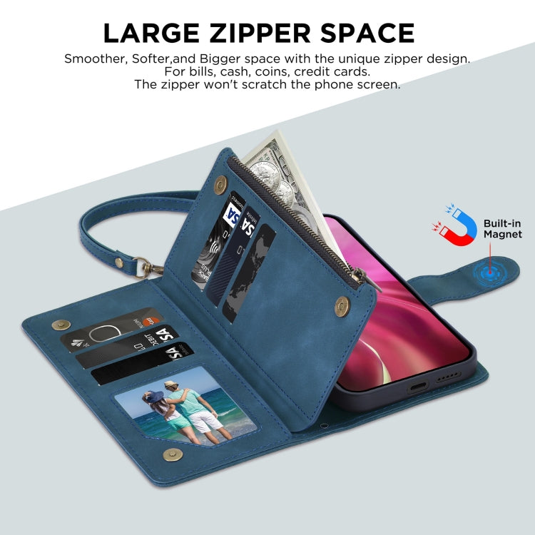For Samsung Galaxy S24 FE 5G Multifunctional Crossbody Zipper Wallet Leather Phone Case
