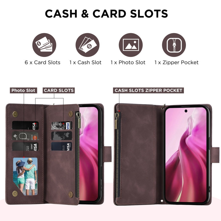 For Samsung Galaxy S24 FE 5G Multifunctional Crossbody Zipper Wallet Leather Phone Case