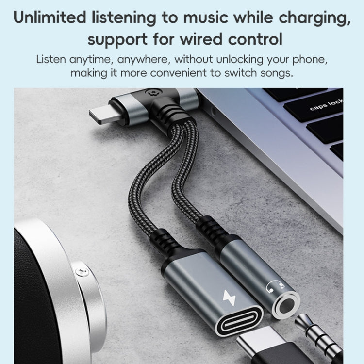 4 in 1 8 Pin / Type-C to Type-C, 3.5mm Audio Adapter Cable
