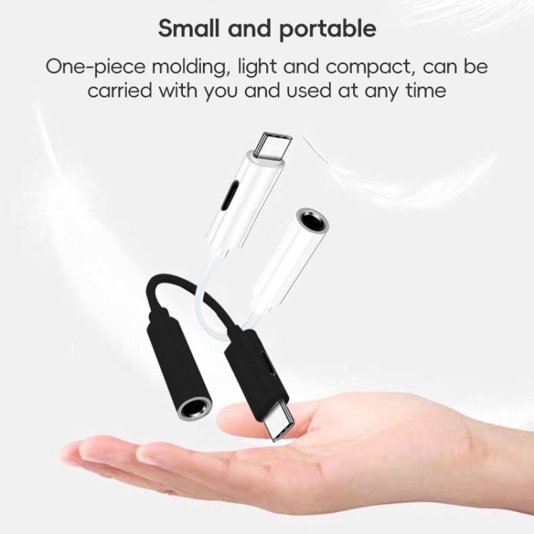 Type-C to 8 Pin / 3.5mm Audio Adapter Cable - White