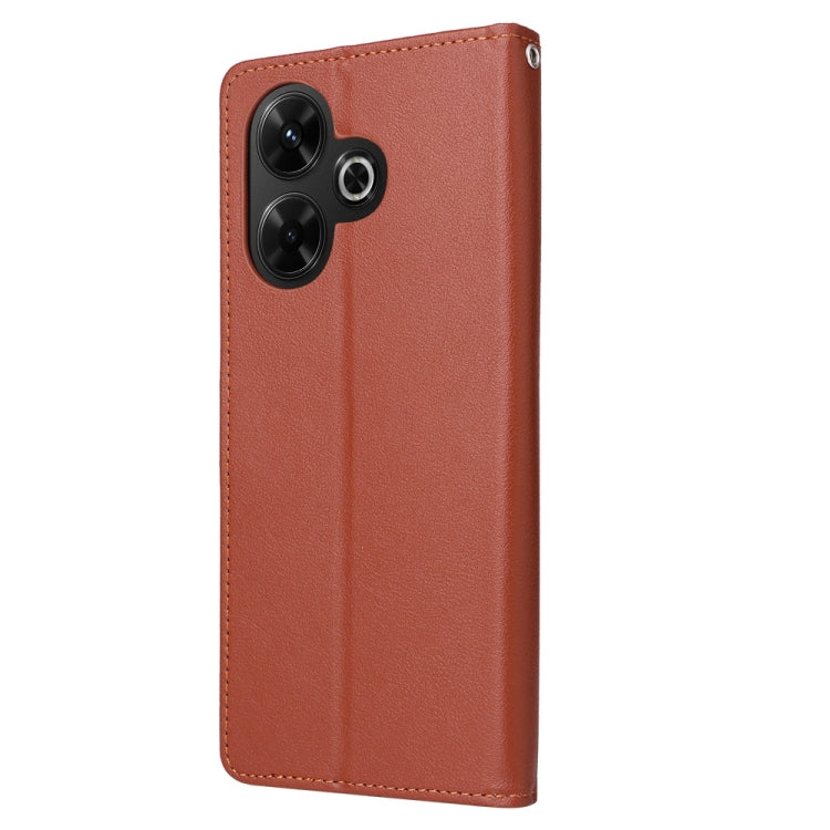 For Xiaomi Redmi 13 4G Multifunctional Horizontal Flip Leather Phone Case with Three Card Slot