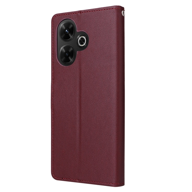 For Xiaomi Redmi 13 4G Multifunctional Horizontal Flip Leather Phone Case with Three Card Slot