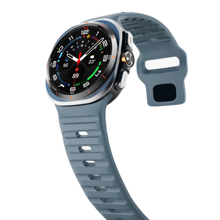 For Samsung Galaxy Watch Ultra 47mm / Ultra 2025 Wave Texture Reverse Buckle Silicone Watch Band