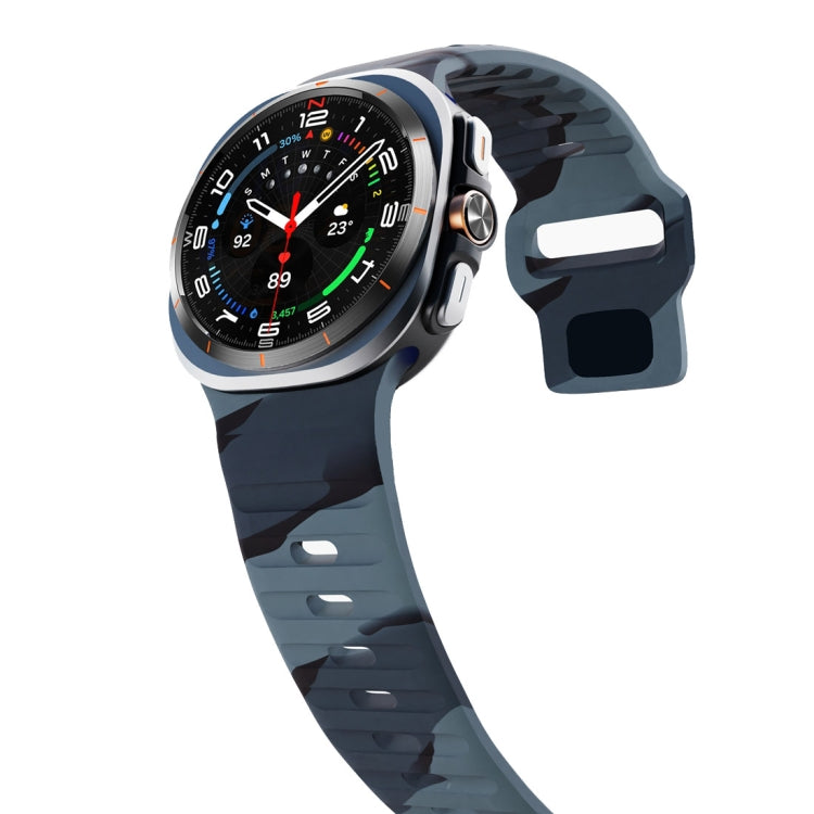 For Samsung Galaxy Watch Ultra 47mm / Ultra 2025 Wave Texture Reverse Buckle Silicone Watch Band