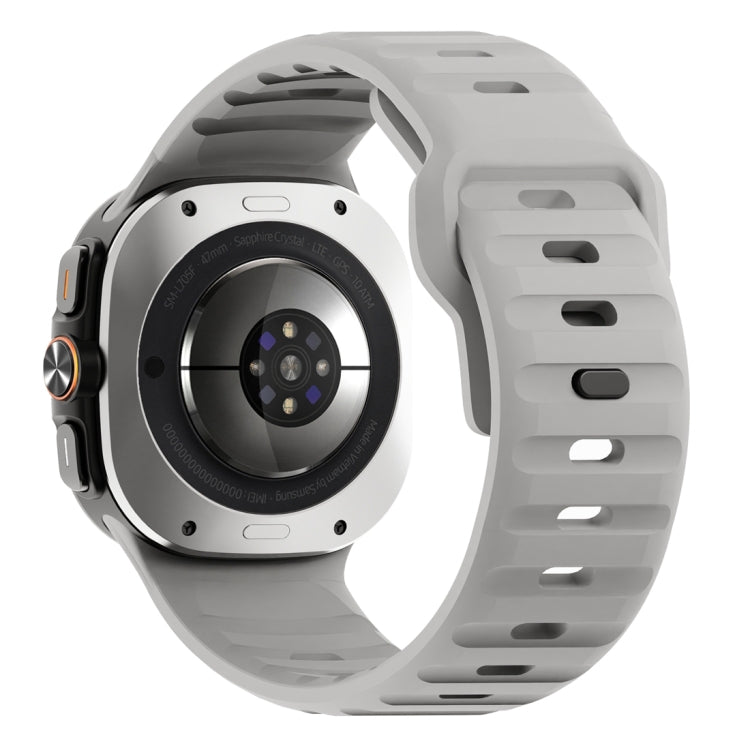 For Samsung Galaxy Watch Ultra 47mm / Ultra 2025 Wave Texture Reverse Buckle Silicone Watch Band
