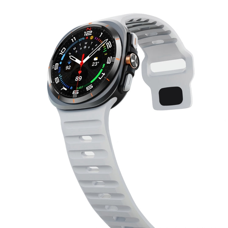 For Samsung Galaxy Watch Ultra 47mm / Ultra 2025 Wave Texture Reverse Buckle Silicone Watch Band