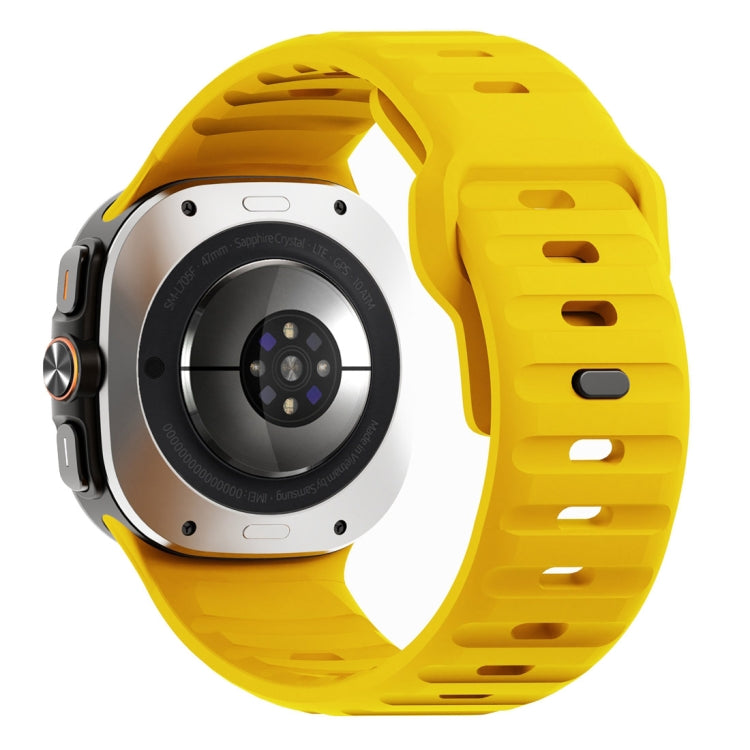 For Samsung Galaxy Watch Ultra 47mm / Ultra 2025 Wave Texture Reverse Buckle Silicone Watch Band