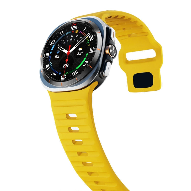 For Samsung Galaxy Watch Ultra 47mm / Ultra 2025 Wave Texture Reverse Buckle Silicone Watch Band