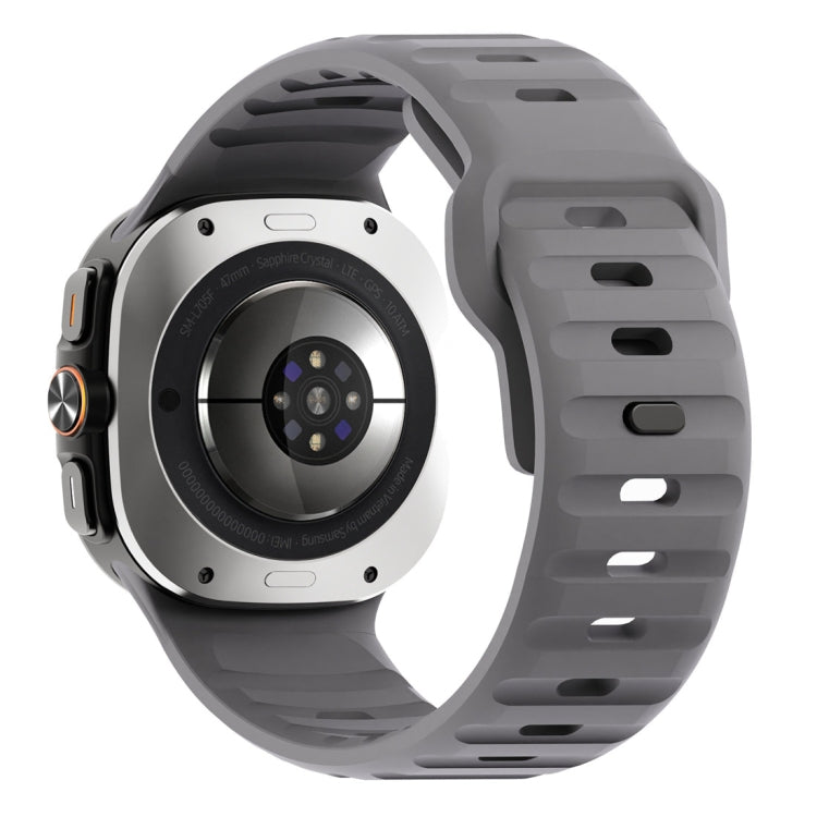 For Samsung Galaxy Watch Ultra 47mm / Ultra 2025 Wave Texture Reverse Buckle Silicone Watch Band