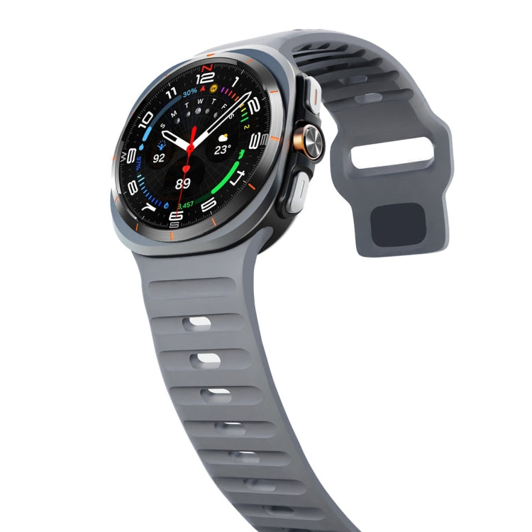 For Samsung Galaxy Watch Ultra 47mm / Ultra 2025 Wave Texture Reverse Buckle Silicone Watch Band