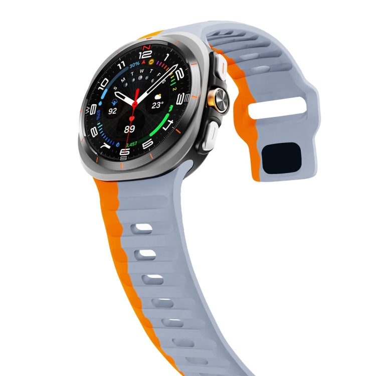 For Samsung Galaxy Watch Ultra 47mm / Ultra 2025 Wave Texture Reverse Buckle Silicone Watch Band