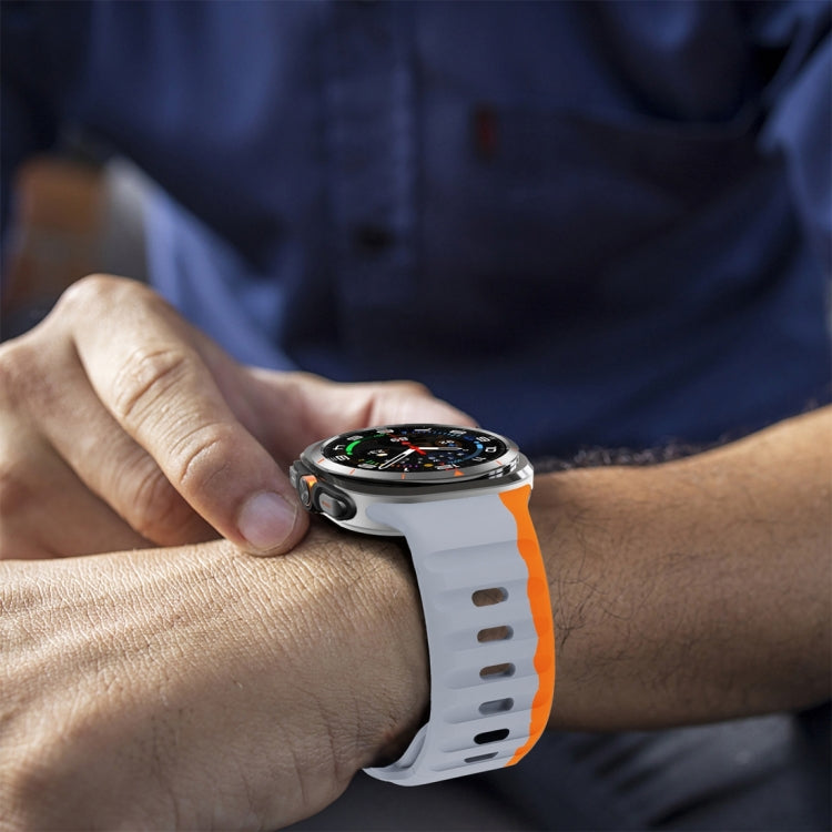 For Samsung Galaxy Watch Ultra 47mm / Ultra 2025 Wave Texture Reverse Buckle Silicone Watch Band