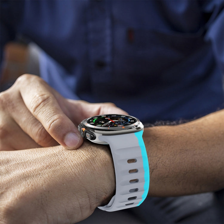 For Samsung Galaxy Watch Ultra 47mm / Ultra 2025 Wave Texture Reverse Buckle Silicone Watch Band