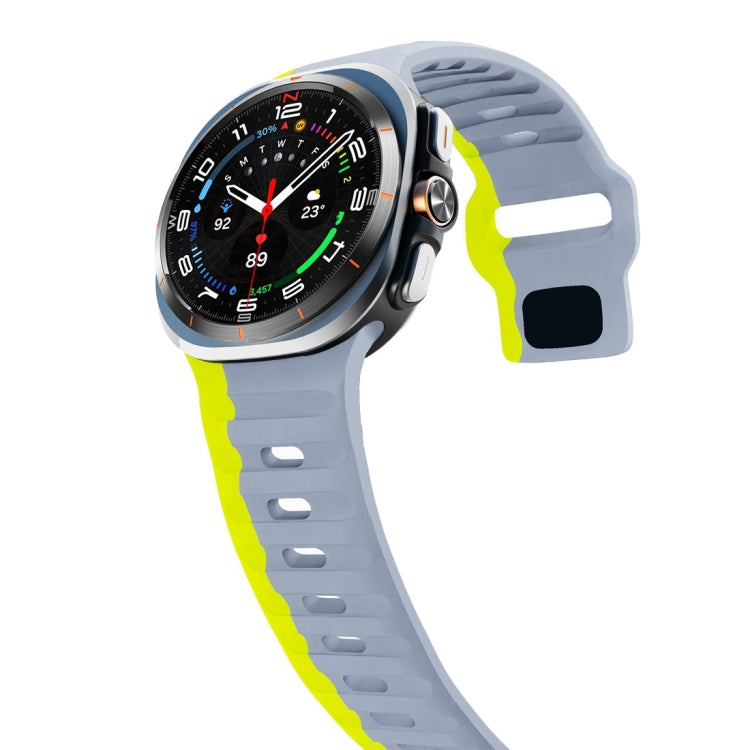 For Samsung Galaxy Watch Ultra 47mm / Ultra 2025 Wave Texture Reverse Buckle Silicone Watch Band
