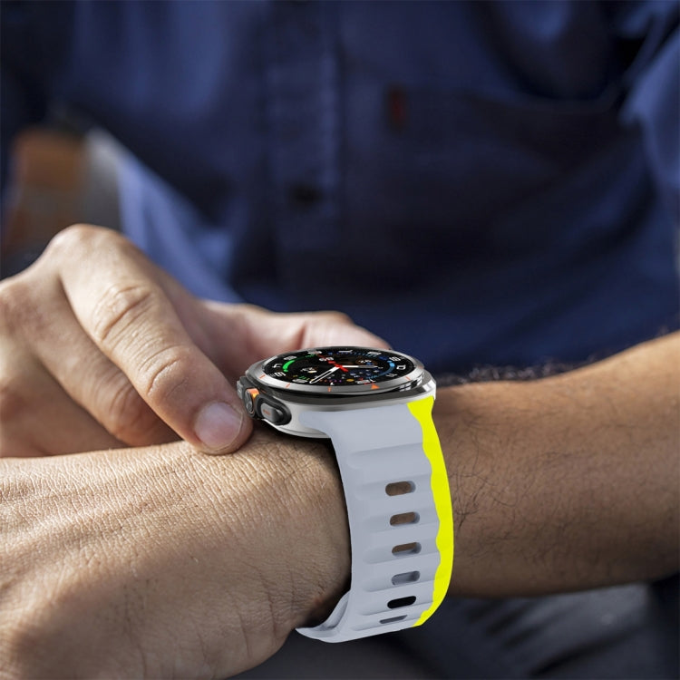For Samsung Galaxy Watch Ultra 47mm / Ultra 2025 Wave Texture Reverse Buckle Silicone Watch Band