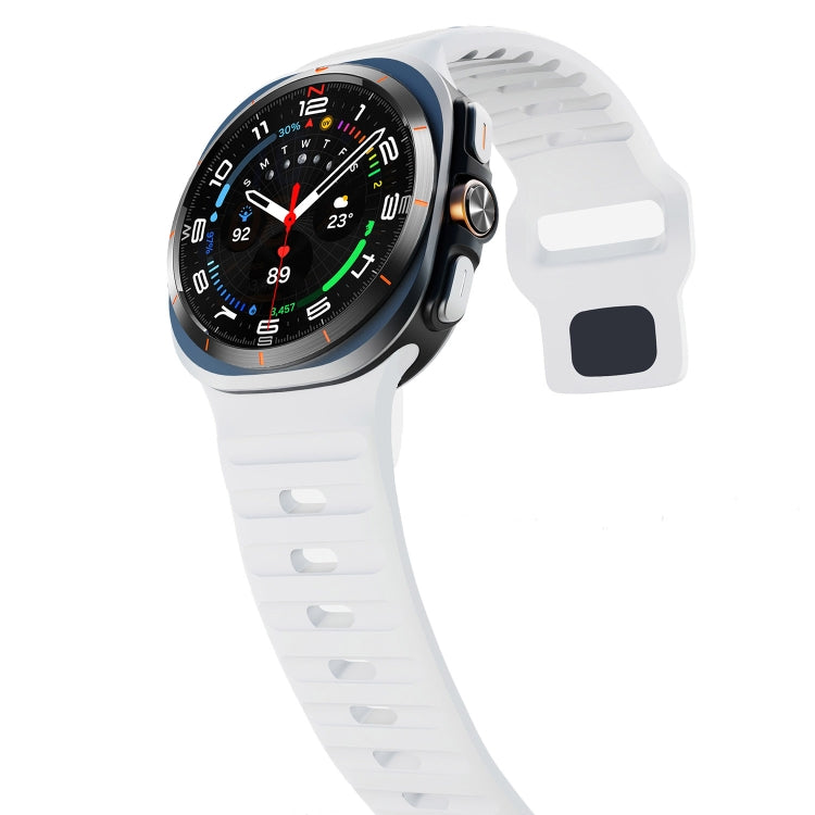 For Samsung Galaxy Watch Ultra 47mm / Ultra 2025 Wave Texture Reverse Buckle Silicone Watch Band
