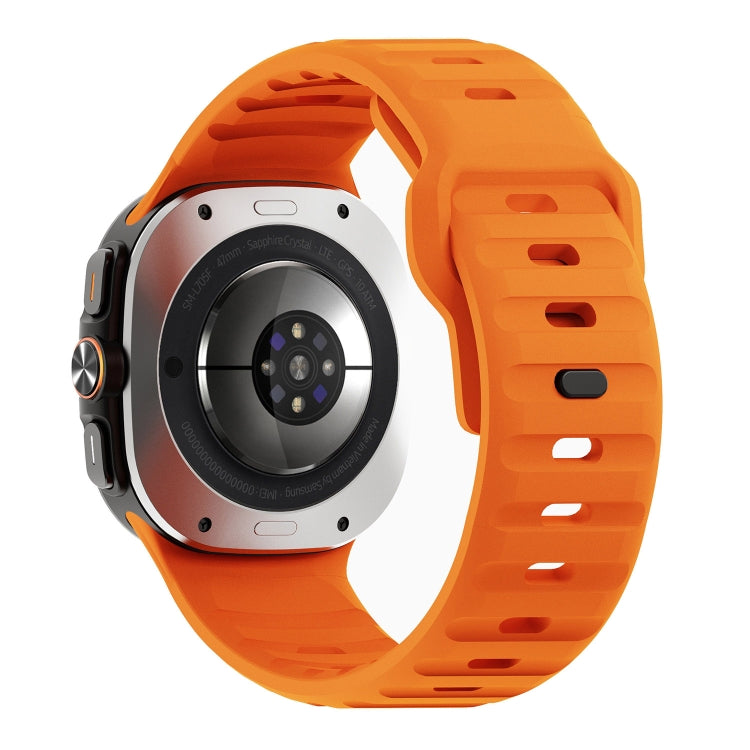 For Samsung Galaxy Watch Ultra 47mm / Ultra 2025 Wave Texture Reverse Buckle Silicone Watch Band