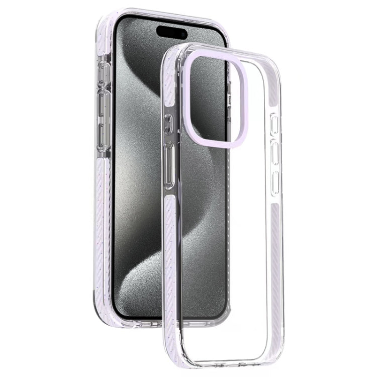 For iPhone 15 Pro Candy Series 3 in 1 Highly Transparent PC Phone Case