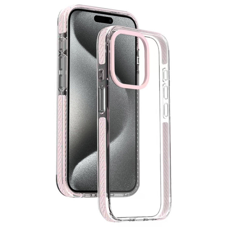 For iPhone 15 Pro Candy Series 3 in 1 Highly Transparent PC Phone Case