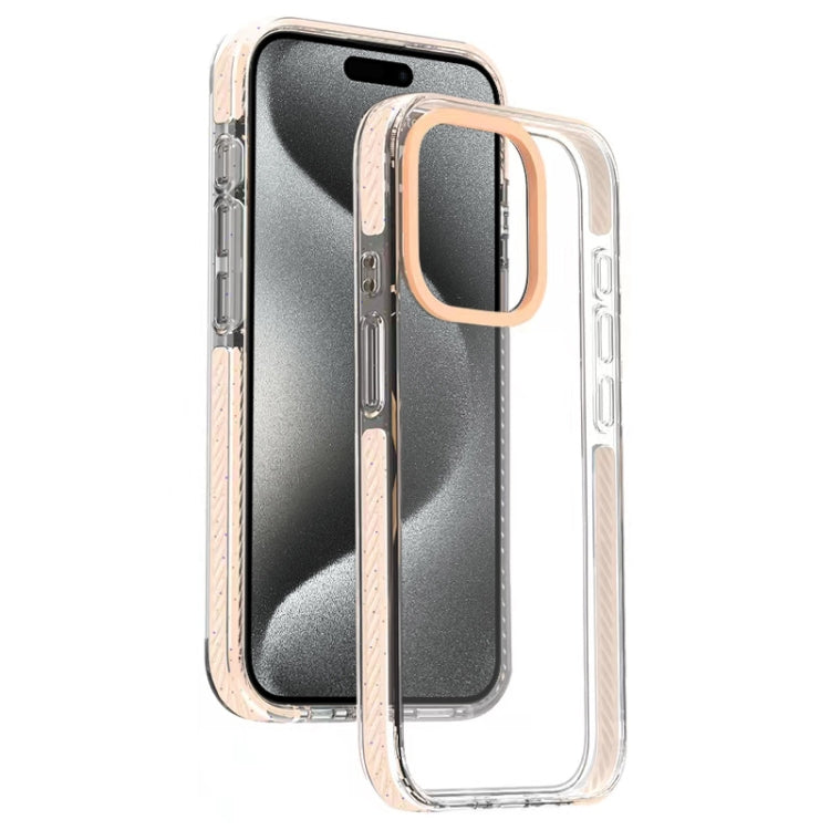 For iPhone 15 Pro Candy Series 3 in 1 Highly Transparent PC Phone Case