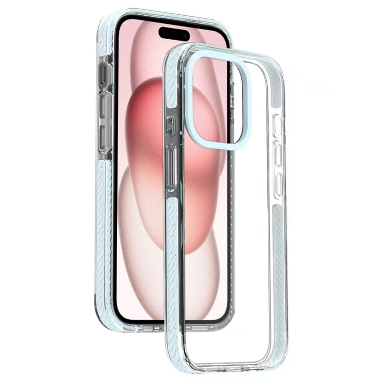 For iPhone 15 Candy Series 3 in 1 Highly Transparent PC Phone Case
