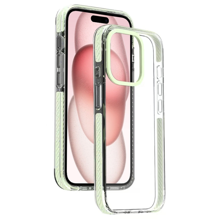 For iPhone 15 Candy Series 3 in 1 Highly Transparent PC Phone Case