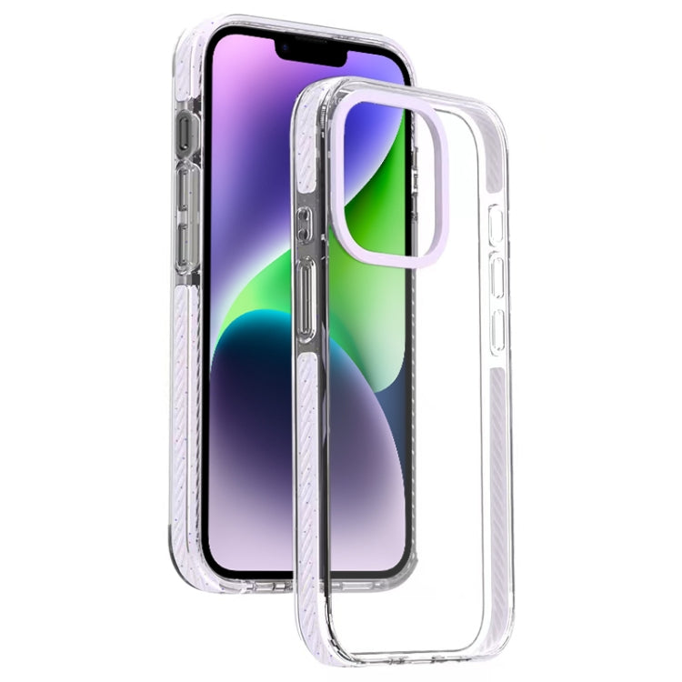 For iPhone 14 Candy Series 3 in 1 Highly Transparent PC Phone Case