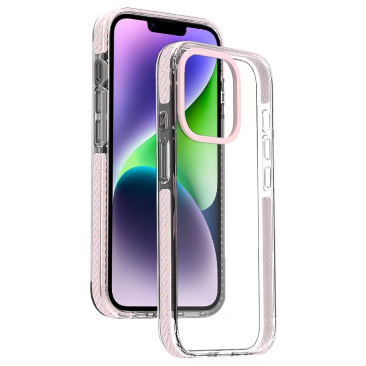 For iPhone 14 Candy Series 3 in 1 Highly Transparent PC Phone Case