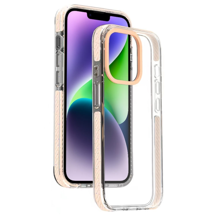 For iPhone 14 Candy Series 3 in 1 Highly Transparent PC Phone Case