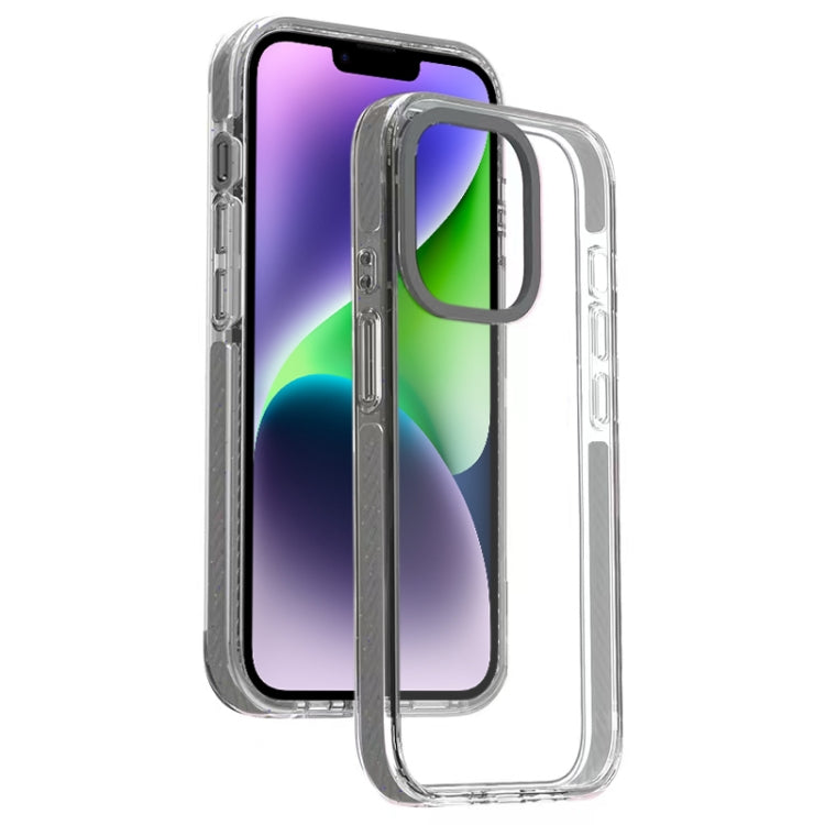 For iPhone 14 Candy Series 3 in 1 Highly Transparent PC Phone Case