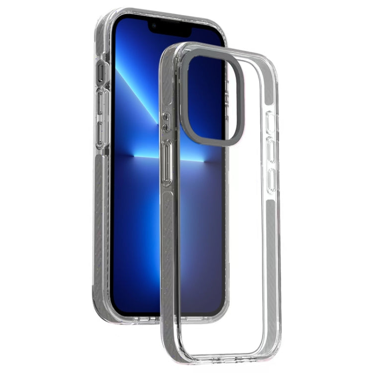 For iPhone 13 Pro Candy Series 3 in 1 Highly Transparent PC Phone Case