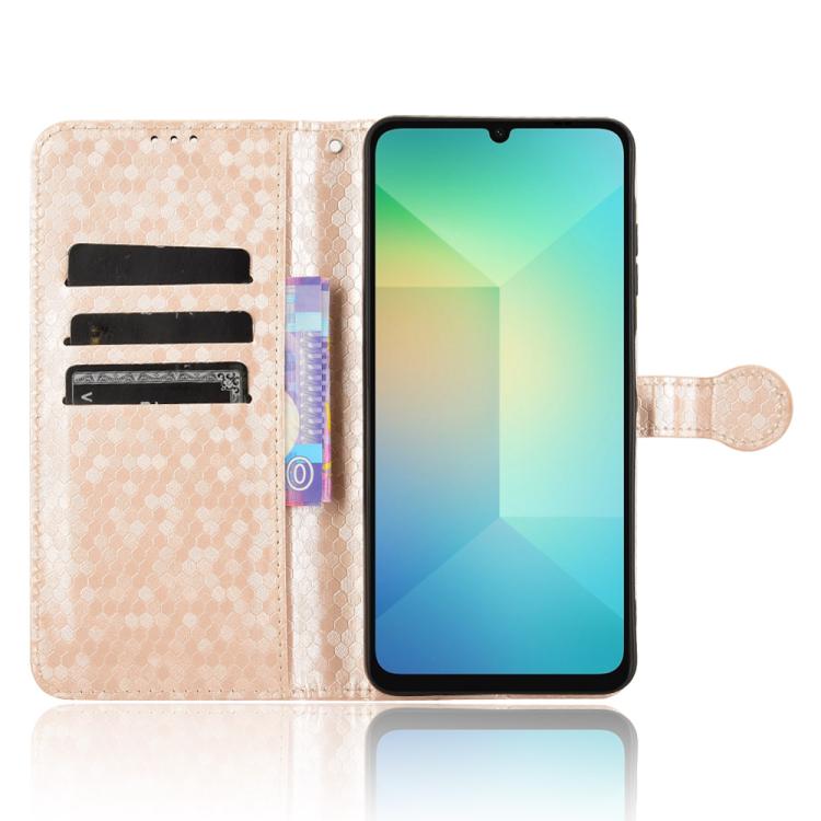 For Samsung Galaxy A06 5G Honeycomb Dot Texture Leather Phone Case