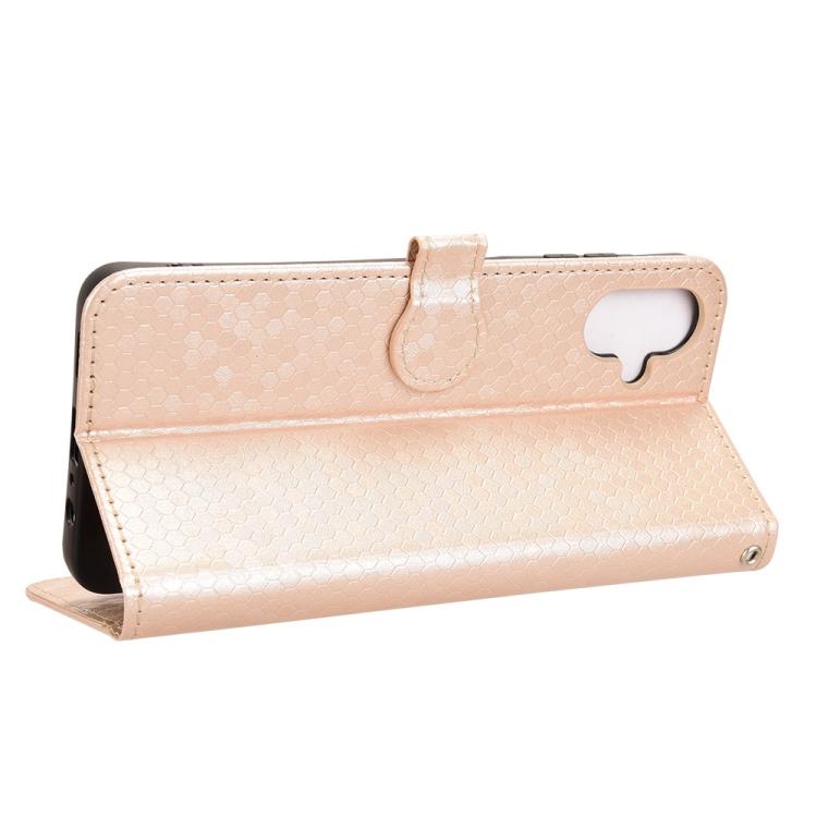 For Samsung Galaxy A06 5G Honeycomb Dot Texture Leather Phone Case