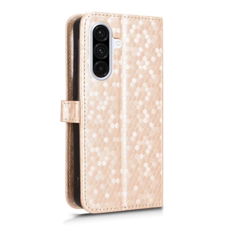 For Samsung Galaxy A56 5G Honeycomb Dot Texture Leather Phone Case