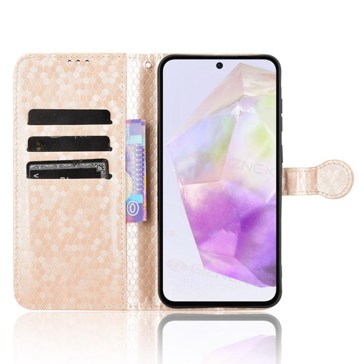 For Samsung Galaxy A56 5G Honeycomb Dot Texture Leather Phone Case