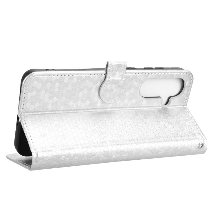 For Samsung Galaxy A56 5G Honeycomb Dot Texture Leather Phone Case