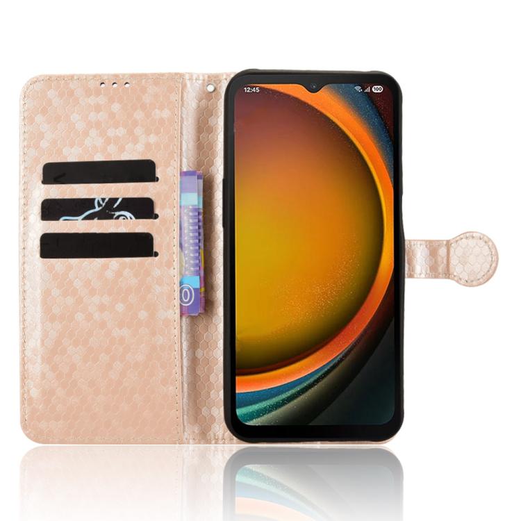 For Samsung Galaxy Xcover 7 Pro Honeycomb Dot Texture Leather Phone Case