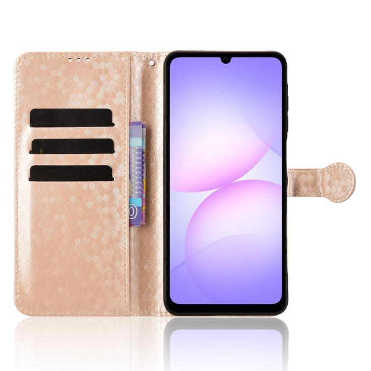 For Samsung Galaxy A07 4G Honeycomb Dot Texture Leather Phone Case